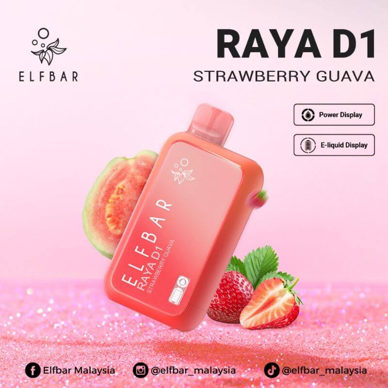 ELFBAR-RAYA-D1-13K-STRAWBERRY-GUAVA-SG-Vape-Hub