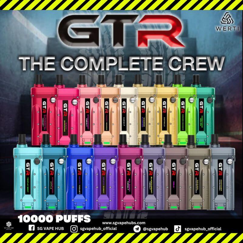 WERTI GTR 10000 Puffs Full Series Flavors