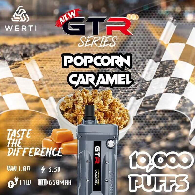 WERTI GTR 10000 Puffs Popcorn Caramel